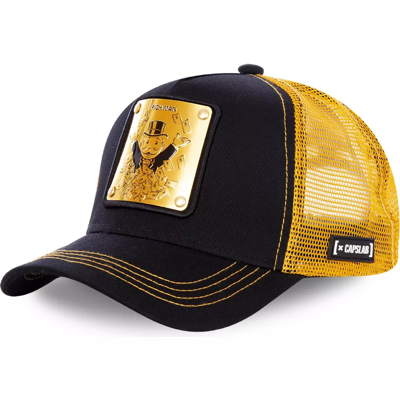 capslab-rich-uncle-pennybags-bif-monopoly-black-and-golden-trucker-hat