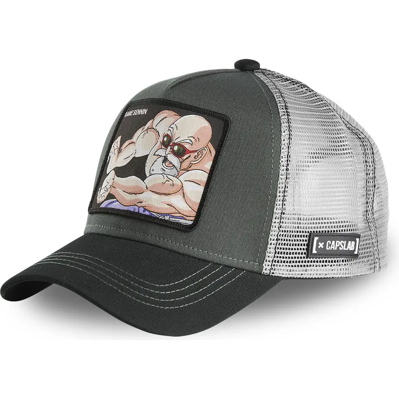 cappelli-curva-grigio-snapback-master-roshi-dragon-ball-di-capslab cappelli-curva-grigio-snapback-master-roshi-dragon-ball-di-capslab