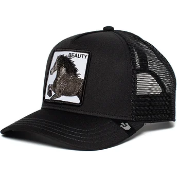 cappellino-trucker-nero-cavallo-black-beauty-di-goorin-bros