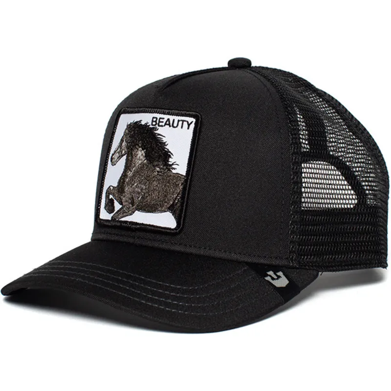cappellino-trucker-nero-cavallo-black-beauty-di-goorin-bros