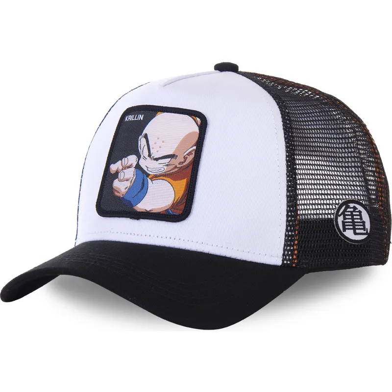 cappellino-trucker-bianco-e-nero-per-bambino-krillin-kidkri-dragon-ball-di-capslab