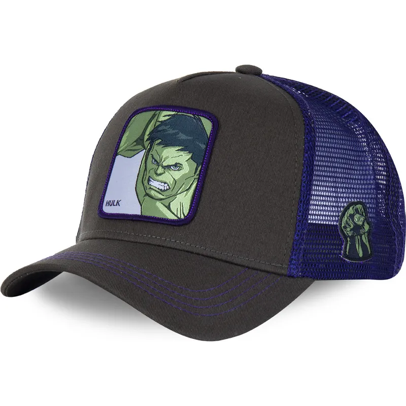 cappelli-curva-grigio-snapback-per-bambino-hulk-marvel-comics-di-capslab