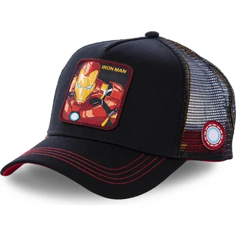 cappelli-curva-nero-snapback-per-bambino-iron-man-marvel-comics-di-capslab