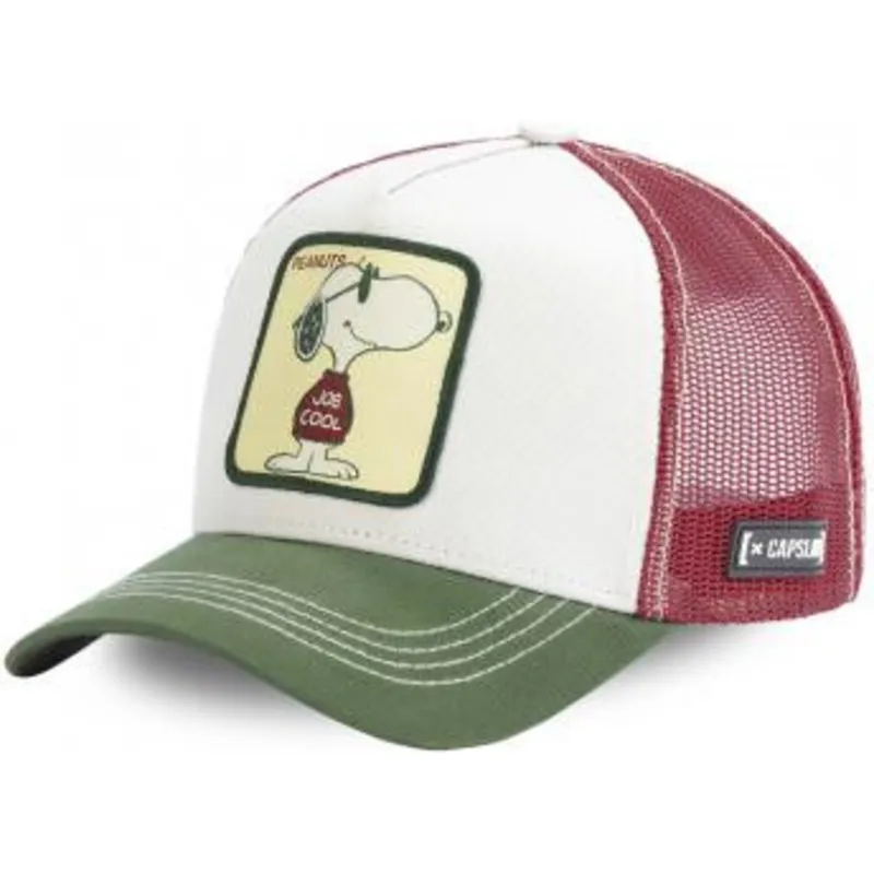 cappellino-trucker-bianco-marrone-e-verde-snoopy-joe-cool-joe-peanuts-di-capslab