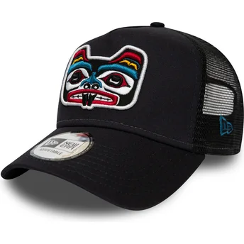 cappellino-trucker-blu-navy-bear-tattoo-pack-a-frame-di-new-era
