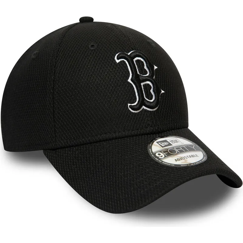 cappellino-curvo-nero-regolabile-9forty-diamond-era-essential-dei-boston-red-sox-mlb-di-new-era