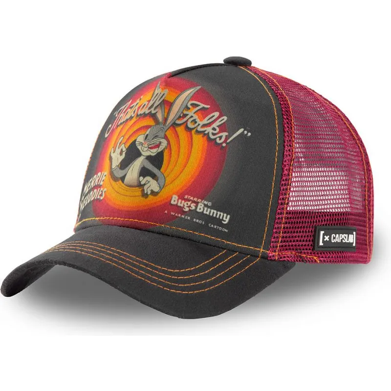 cappellino-trucker-grigio-e-rosso-bugs-bunny-rin1-looney-tunes-di-capslab