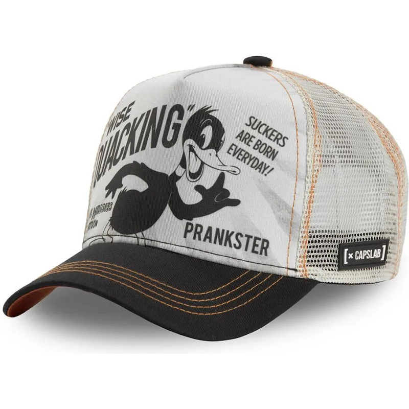 cappelli-curva-bianco-snapback-paperino-looney-tunes-di-capslab