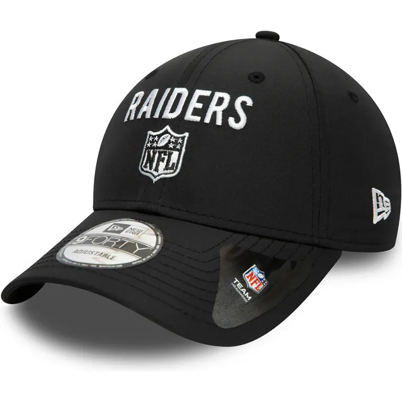 cappelli-curva-nero-cinghia-regolabile-9forty-team-flag-dei-las-vegas-raiders-nfl-di-new-era