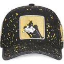 cappellino-curvo-nero-regolabile-daffy-duck-tag-daf-looney-tunes-di-capslab