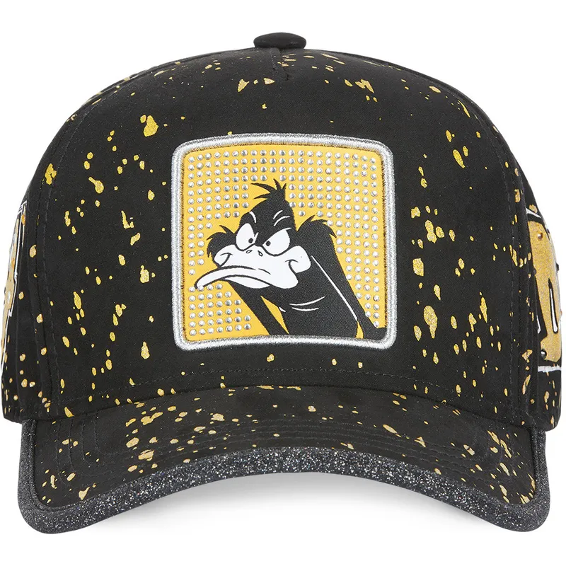 cappellino-curvo-nero-regolabile-daffy-duck-tag-daf-looney-tunes-di-capslab