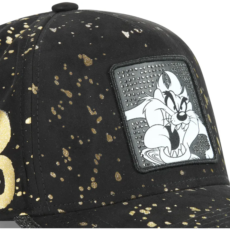 cappelli-curva-nero-cinghia-regolabile-diablo-diavolo-della-tasmania-looney-tunes-di-capslab