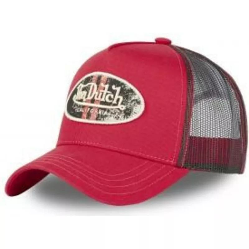 von-dutch-log-r-red-trucker-hat