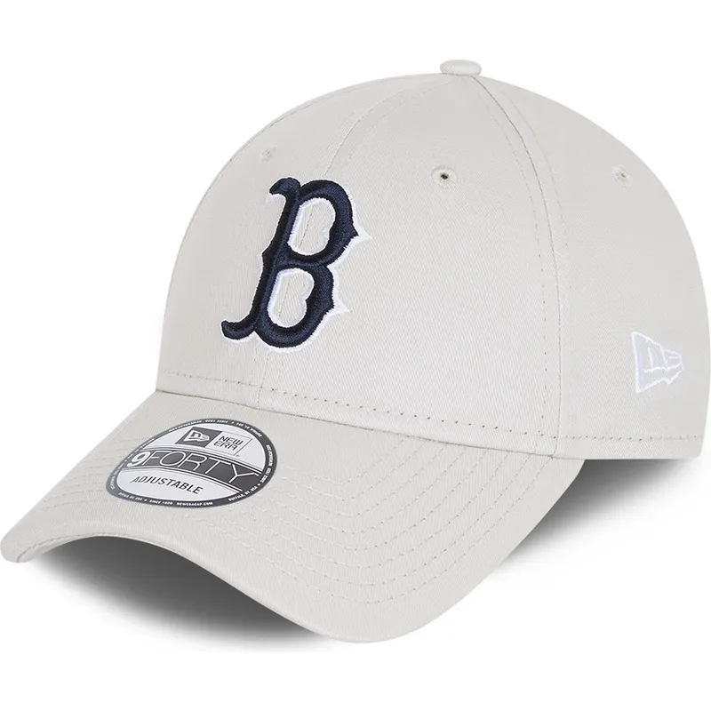 cappelli-curva-bianco-cinghia-regolabile-9forty-league-essential-dei-boston-red-sox-mlb-di-new-era