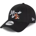 new-era-curved-brim-tom-and-jerry-9forty-looney-tunes-black-adjustable-cap