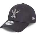 cappellino-curvo-grigio-regolabile-9forty-bugs-bunny-looney-tunes-di-new-era
