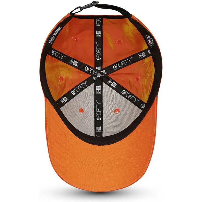 cappellino-curvo-arancione-regolabile-9forty-hypertone-dei-new-york-yankees-mlb-di-new-era