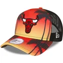 cappellino-trucker-rosso-a-frame-summer-city-dei-chicago-bulls-nba-di-new-era