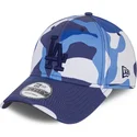 cappellino-curvo-mimetico-blu-regolabile-con-logo-blu-9forty-dei-los-angeles-dodgers-mlb-di-new-era
