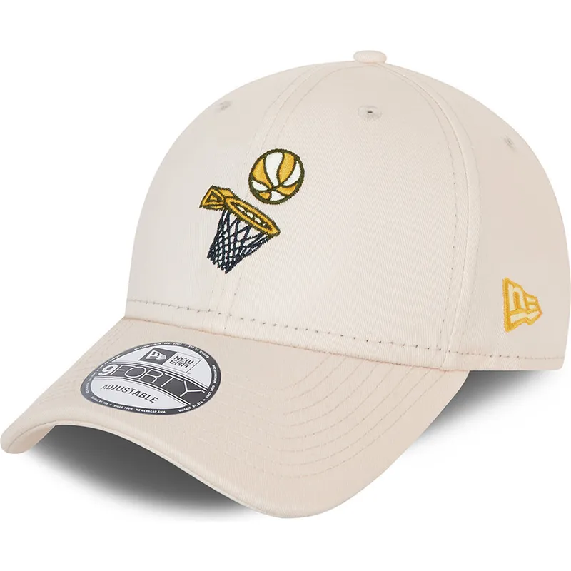 cappelli-curva-bianco-cinghia-regolabile-9forty-di-new-era