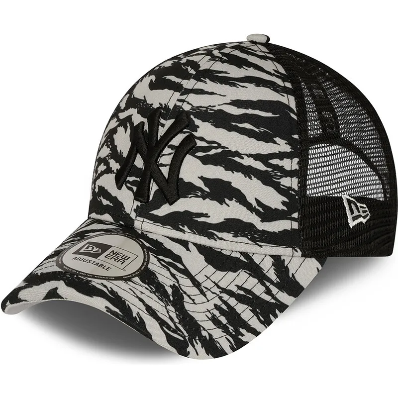 cappelli-curva-grigio-snapback-negro-9forty-tiger-print-dei-new-york-yankees-mlb-di-new-era