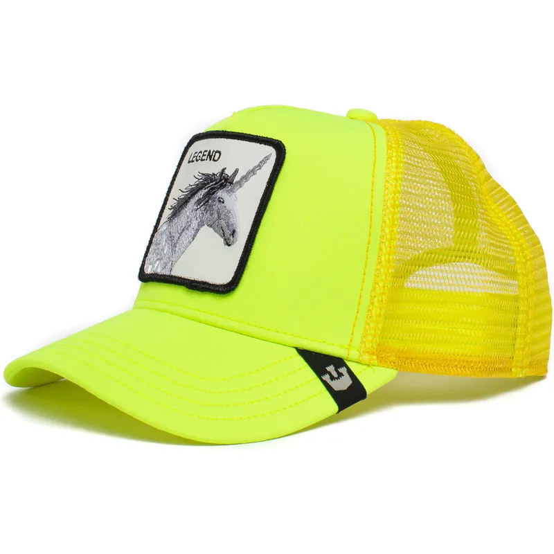 cappellino-trucker-giallo-unicorno-legend-show-pony-the-farm-di-goorin-bros