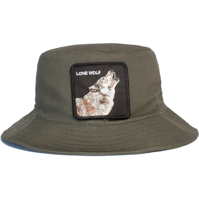 secchi-verde-dei-bucket-verde-lobo-lone-wolf-lobo-solitario-howl-you-doing-the-farm-the-farm-di-goorin-bros