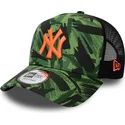 cappellino-trucker-mimetico-con-logo-arancione-seasonal-a-frame-dei-new-york-yankees-mlb-di-new-era