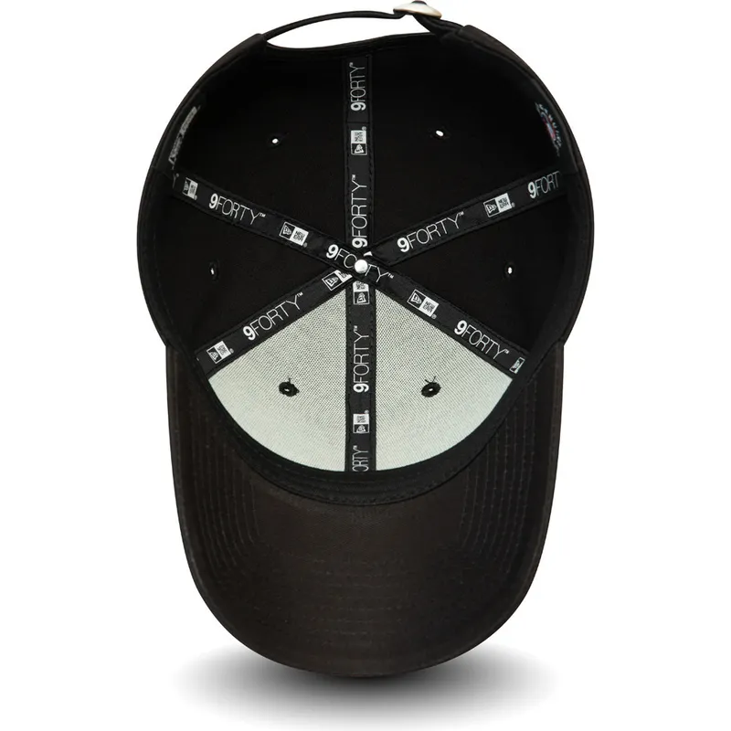 cappelli-curva-nero-cinghia-regolabile-rosa-9forty-league-essential-dei-los-angeles-dodgers-mlb-di-new-era