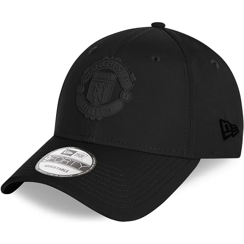 cappelli-curva-nero-cinghia-regolabile-9forty-rubber-patch-dei-manchester-united-football-club-premier-league-di-new-era cappelli-curva-nero-cinghia-regolabile-9forty-rubber-patch-dei-manchester-united-football-club-premier-league-di-new-era