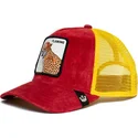 cappellino-trucker-rosso-e-giallo-leopardato-flaming-hot-cheetah-the-farm-di-goorin-bros