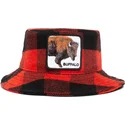 secchi-curva-rosso-snapback-dei-bucket-rojo-y-negro-bufalo-buffalo-i-m-a-little-hoarse-the-farm-the-farm-di-goorin-bros