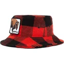 secchi-curva-rosso-snapback-dei-bucket-rojo-y-negro-bufalo-buffalo-i-m-a-little-hoarse-the-farm-the-farm-di-goorin-bros