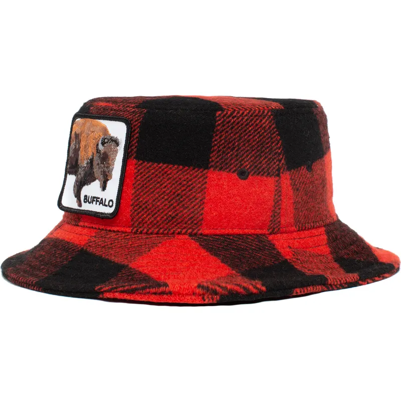 secchi-curva-rosso-snapback-dei-bucket-rojo-y-negro-bufalo-buffalo-i-m-a-little-hoarse-the-farm-the-farm-di-goorin-bros