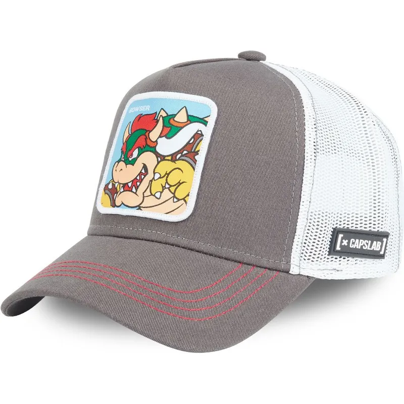cappelli-curva-grigio-snapback-bowser-super-mario-bros-di-capslab cappelli-curva-grigio-snapback-bowser-super-mario-bros-di-capslab