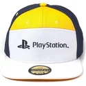 cappello-piatto-bianco-giallo-e-blu-navy-regolabile-playstation-sony-di-difuzed