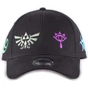 cappello-nero-regolabile-con-visiera-curva-triforce-color-symbols-the-legend-of-zelda-di-difuzed