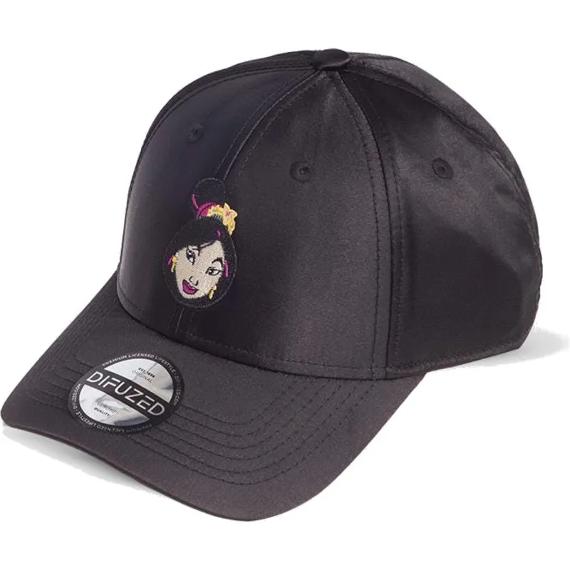 cappellino-curvo-nero-regolabile-mulan-disney-di-difuzed