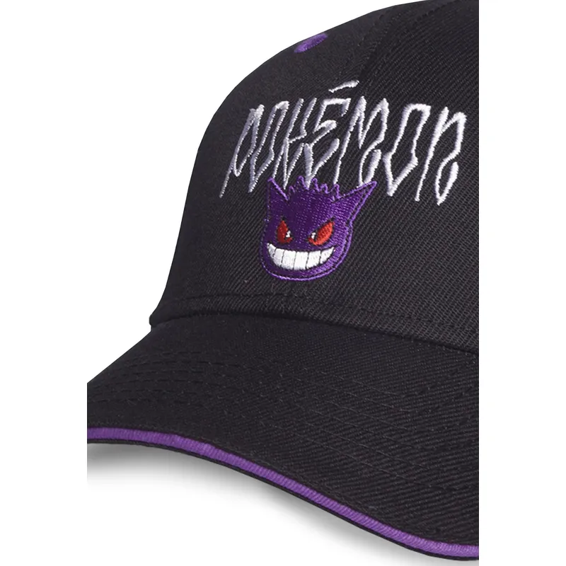 cappellino-curvo-nero-snapback-gengar-pokemon-di-difuzed
