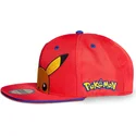 cappello-piatto-rosso-snapback-per-bambino-pikachu-pokemon-di-difuzed