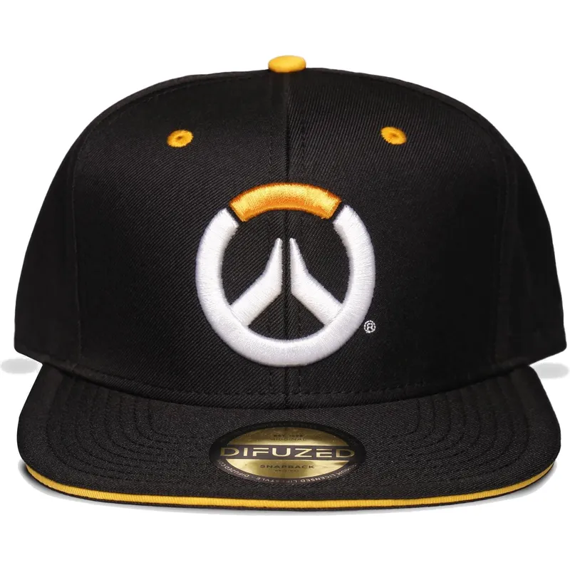 cappello-piatto-nero-snapback-logo-overwatch-di-difuzed