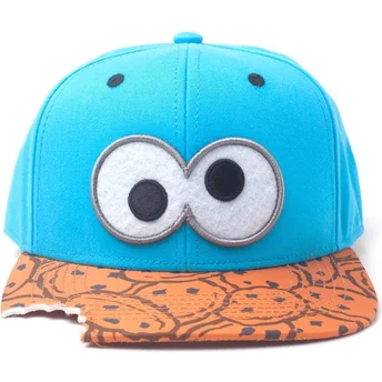 berretto-piatto-blu-e-marrone-snapback-mostro-dei-biscotti-cookie-bite-sesamo-di-difuzed