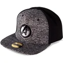 berretto-piatto-grigio-e-nero-snapback-metal-avengers-logo-marvel-comics-di-difuzed