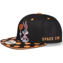 cappello-piatto-nero-snapback-bugs-bunny-space-jam-looney-tunes-di-difuzed
