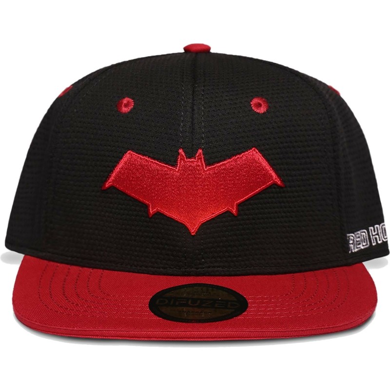 difuzed-flat-brim-red-hood-logo-dc-comics-black-and-red-snapback-cap