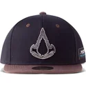 berretto-snapback-piatto-nero-e-marrone-con-distintivo-metallico-valhalla-assassins-creed-di-difuzed
