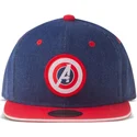 cappello-piatto-blu-e-rosso-snapback-avengers-game-marvel-comics-di-difuzed