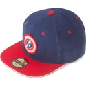 difuzed-flat-brim-avengers-game-marvel-comics-blue-and-red-snapback-cap