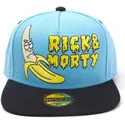 cappello-snapback-piatto-blu-e-nero-rick-banana-rick-e-morty-di-difuzed