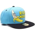 cappello-snapback-piatto-blu-e-nero-rick-banana-rick-e-morty-di-difuzed